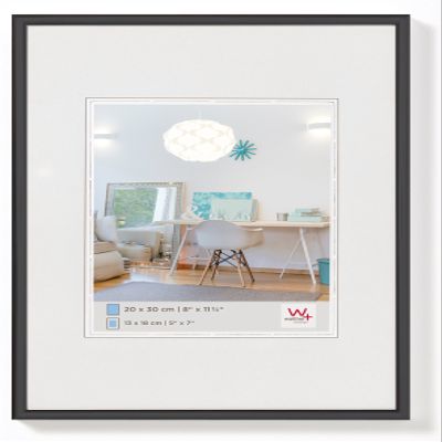 walther design Picture Frame Black 20 x 30 cm 3-Pack, New Lifestyle Plastic Frame KV030B3