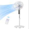 PELONIS 16" Oscillating Pedestal Stand Up Fan | Adjustable Height | Ultra Quiet DC Motor | Remote Control | 12 Speed | 12-Hour Timer | High Energy Efficiency | for Bedroom Home Office Use | White view 1