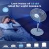 PELONIS 16" Oscillating Pedestal Stand Up Fan | Adjustable Height | Ultra Quiet DC Motor | Remote Control | 12 Speed | 12-Hour Timer | High Energy Efficiency | for Bedroom Home Office Use | White view 4
