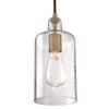 Westinghouse 6371400, Antique Brass Finish with Clear Textured Glass Carmen One-Light Indoor Mini Pendant, 120 Volts view 2
