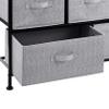 Amazon Basics Extra Wide Fabric 5-Drawer Storage Organizer Unit for Bedroom Closet, Black view 4