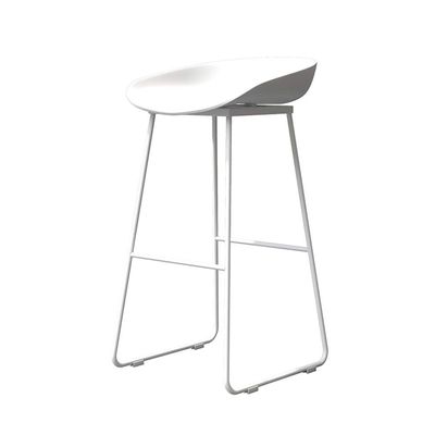 Barstools Office High Chairs Modern Furniture Design - Counter Height Barstool Low Back Metal Base -Ergonomics Plastic Seat