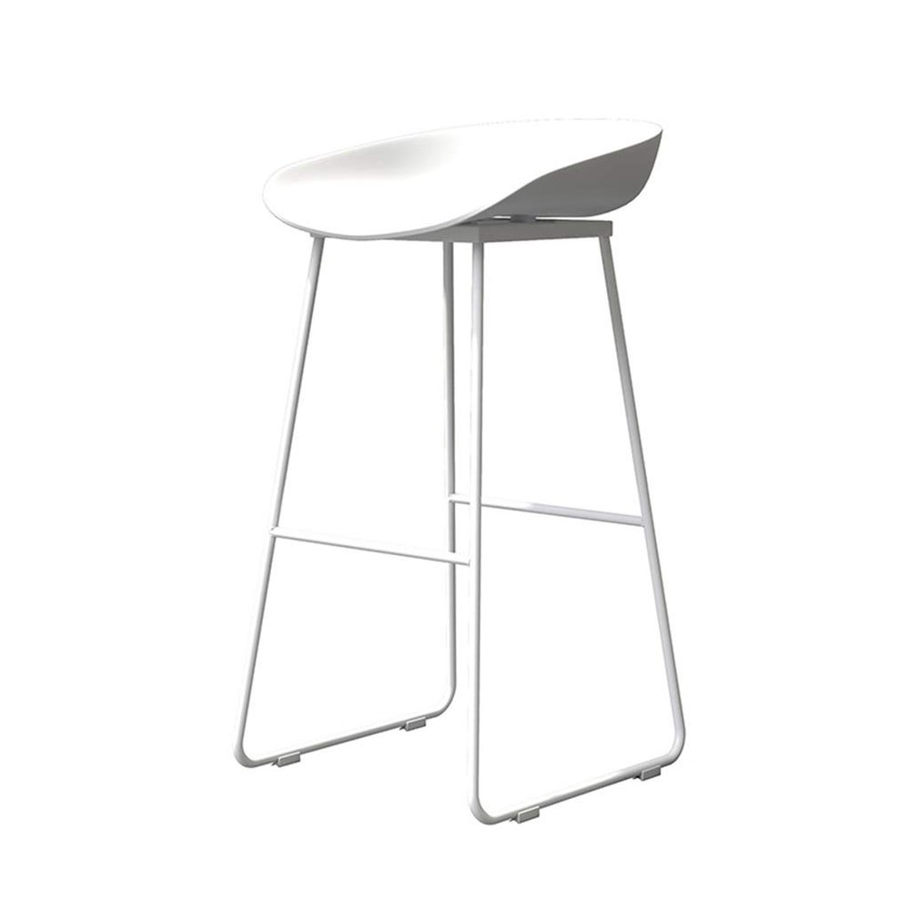 Barstools Office High Chairs Modern Furniture Design - Counter Height Barstool Low Back Metal Base -Ergonomics Plastic Seat