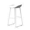 Barstools Office High Chairs Modern Furniture Design - Counter Height Barstool Low Back Metal Base -Ergonomics Plastic Seat view 1