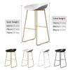 Barstools Office High Chairs Modern Furniture Design - Counter Height Barstool Low Back Metal Base -Ergonomics Plastic Seat view 2