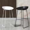 Barstools Office High Chairs Modern Furniture Design - Counter Height Barstool Low Back Metal Base -Ergonomics Plastic Seat view 3