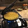 Lehmans Cast Iron Waffle Maker - Two Piece Hinged Non-Electric Waffle Iron for Stovetop or Grill Makes 7 inch Round Waffles - Non-Drip Double Rim - 8 pounds view 3