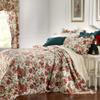 BrylaneHome Bedding Lightweight All Season Florence Quilted Oversized 100% Cotton Ultra Supreme Softness Bedspread - Full, Spice Floral Multi view 1