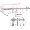 Xingsiyue Multipurpose Wall Mounted Kitchen Rail Utensil Storage Organizer Hanger 50 cm Hanging Rack with 8 Hooks - No-Drilling view 2