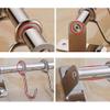 Xingsiyue Multipurpose Wall Mounted Kitchen Rail Utensil Storage Organizer Hanger 50 cm Hanging Rack with 8 Hooks - No-Drilling view 3