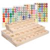 Meao 4-Tier Wooden Essential Oil Display Storage Organizer Holder Stand - 30 Slots Natural Hard Pine Wood Rack - Holds up to 30 Aromatherapy Bottles - Ideal Gift Presentation Shelf #1 view 1