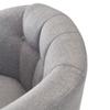 Adore Decor Ivey Barrel Chair, Button Tufted Plush Back Cushion, Luxury Black Wooden Legs, Modern Living Room Upholstery Accent Furniture, Gray Weave view 4