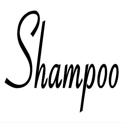 Shampoo 5w x 2h Label | Bathroom Organization | Die Cut Vinyl Decal | Black Retro Font (Sticker Only)