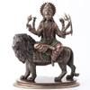 Veronese Design 10 3/8 Inch Divine Mother Durga Riding Lion Hindu Goddess Resin Statue Bronze Finish view 1