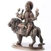 Veronese Design 10 3/8 Inch Divine Mother Durga Riding Lion Hindu Goddess Resin Statue Bronze Finish view 2