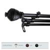 A&F Rod Dcor - Eva 13/16" Triple Curtain Rod 48-84 inch - Black view 2