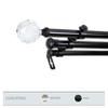 A&F Rod Dcor - Sparkle 13/16" Triple Curtain Rod 120-170 inch - Black view 2