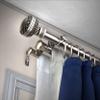 A&F Rod Dcor - Bead 13/16" Triple Curtain Rod 28-48 inch - Satin Nickel view 1