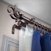 A&F Rod Dcor - Quinn 13/16" Triple Curtain Rod 120-170 inch - Cocoa view 1
