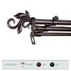 A&F Rod Dcor - Quinn 13/16" Triple Curtain Rod 120-170 inch - Cocoa view 2