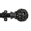 A&F Rod Dcor - Baroque 13/16" Triple Curtain Rod 48-84 inch - Black view 2