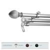 A&F Rod Dcor - Hazelnut 13/16" Triple Curtain Rod 28-48 inch - Satin Nickel view 2