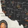 GEOJANGO Basketball Stadium Map Poster (36x24) - NBA Team Locations, Satin Finish, Black, Brown, Tan, Beige view 4