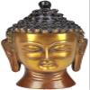Exotic India The Buddha Head (Small Sculpture) - Brass Sculpture - Color Double Chola Color view 1