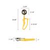 Restaurant Essentials 1 5/8 oz disher, #20 yellow, easy grip handle, comes in each view 2