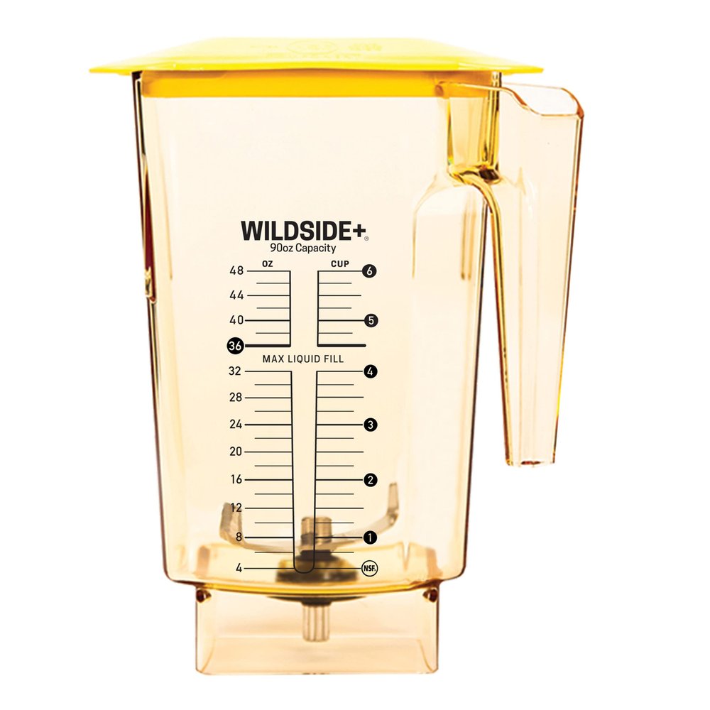 Blendtec WildSide+, Blender Jar, Commercial Grade, Hard Lid, Yellow