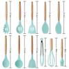 11pcs Silicone Kitchen Set/Nonstick Cooking Baking Tools/Wooden Kitchen Kit by SHG view 4