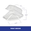 MT Products Plastic Cake Slice Containers Medium Deep Cheesecake & Pie Slice Food Clear Containers (Pack of 20) Made in the USA view 2