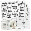 Talented Kitchen Laundry Labels for Jars & Containers - 141 Count, White Vinyl, Modern Script - Laundry Room Organization & Kitchen Organization with Food Container Labels and Water-Resistant Adhesive view 1