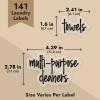 Talented Kitchen Laundry Labels for Jars & Containers - 141 Count, White Vinyl, Modern Script - Laundry Room Organization & Kitchen Organization with Food Container Labels and Water-Resistant Adhesive view 4