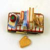 Authentic French Porcelain Hand Painted Limoges Trinket Box Book Shelf with Cook Books Tomato Pot Holder view 3