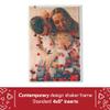 Adventa Glitter Photo Frame, Acrylic Picture Frame Holds 10 x 15 cm (4 x 6 inch) Clear Frameless Desktop Photo Block with Glitter Hearts (Red) - Ideal Personalised Gifts, Father's Day Presents view 4