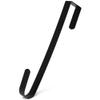 Over Door Wreath Hanger Hook - Black 12" Thin Metal Christmas Season Holder view 1