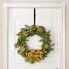 Over Door Wreath Hanger Hook - Black 12" Thin Metal Christmas Season Holder view 4