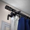 A&F Rod Dcor - Macaroon 13/16" Triple Curtain Rod 48-84 inch - Black view 2