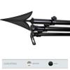 A&F Rod Dcor - Head 13/16" Triple Curtain Rod 120-170 inch - Black view 2