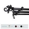 A&F Rod Dcor - Quinn 13/16" Triple Curtain Rod 120-170 inch - Black view 2
