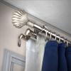 A&F Rod Dcor - Shell 13/16" Triple Curtain Rod 120-170 inch - Satin Nickel view 1
