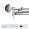 A&F Rod Dcor - Shell 13/16" Triple Curtain Rod 120-170 inch - Satin Nickel view 2
