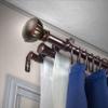 A&F Rod Dcor - Flower 13/16" Triple Curtain Rod 48-84 inch - Cocoa view 1
