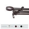 A&F Rod Dcor - Caleb 13/16" Triple Curtain Rod 120-170 inch - Cocoa view 2