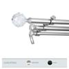 A&F Rod Dcor - Sparkle 13/16" Triple Curtain Rod 120-170 inch - Satin Nickel view 2