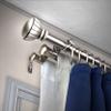 A&F Rod Dcor - Flower 13/16" Triple Curtain Rod 28-48 inch - Satin Nickel view 2