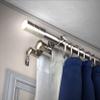 A&F Rod Dcor - Gabe 13/16" Triple Curtain Rod 66-120 inch - Satin Nickel view 2