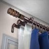 A&F Rod Dcor - Macaroon 13/16" Triple Curtain Rod 48-84 inch - Cocoa view 1