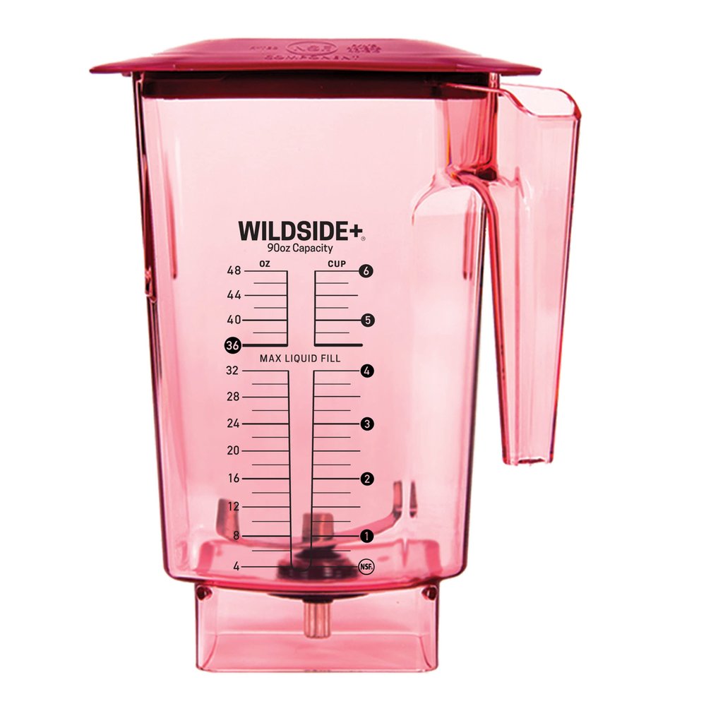 Blendtec 90 oz WildSide Jar, Commercial Grade - Five-Sided Replacement Blender Jar - Compatible with Blendtec Blenders - 36 oz Blending Capacity - Red